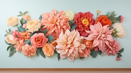 Paper Flowers on a Background