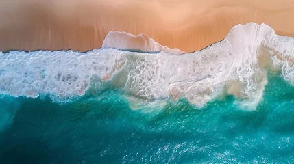 Foto op Aluminium Aerial view at the beach Beautiful natural seascape at the summer time © Rosie