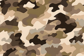 Fototapeta premium Camouflage seamless pattern, military fabric background texture