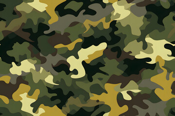 Camouflage seamless pattern, military fabric background texture