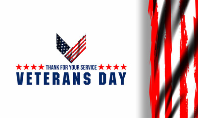 Happy Veterans Day United States of America background vector illustration , Honoring all who served