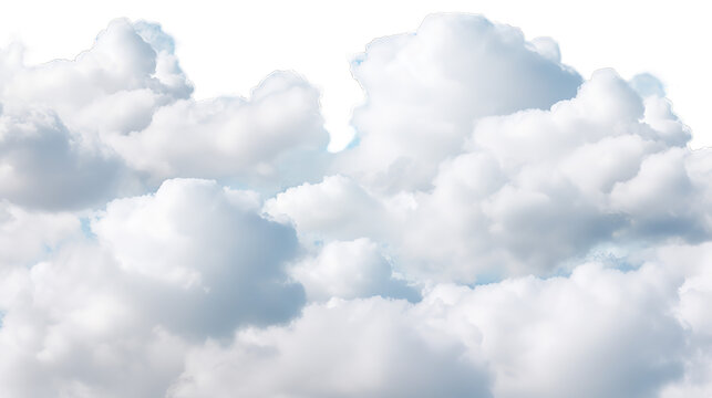 cloud stock image, Isolated on transparent PNG background, Generative ai