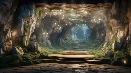 a fantasy-inspired cavern, cave, 