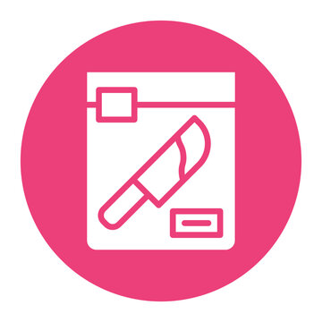 bloody knife evidence bag pink circle clip art preview