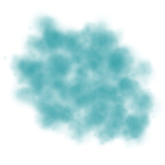 Cloud abstract element in turquoise blue color