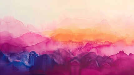 Soothing abstract watercolor gradient, calming rhythms theme, high resolution  - obrazy, fototapety, plakaty