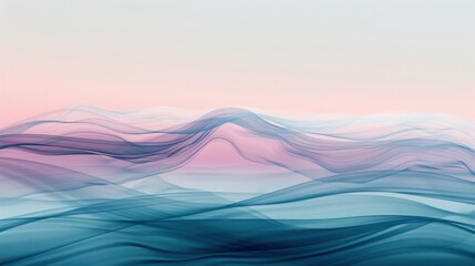 Soothing abstract watercolor gradient, calming rhythms theme - obrazy, fototapety, plakaty