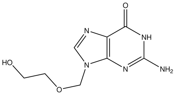 Aciclovir Arzneistoff Strukturformel Vektor