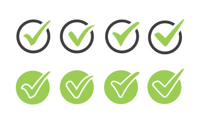 Green check marks in different variants.