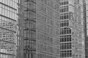 Fototapeta premium Full frame shot of skyscraper in Kowloon, Hong Kong