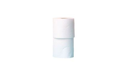 Toilet paper roll on isolated pastel, Isolated on transparent PNG background, Generative ai