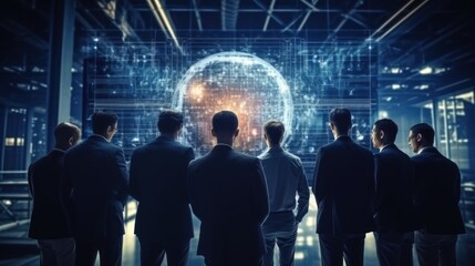 A group of IT engineers discuss new technologies, project ideas and the direction of development of the IT industry