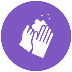 Obraz premium Scrubbing with Hand Icon