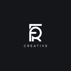 Alphabet Letters FR RF Creative Logo Initial Based Monogram Vector Icon
