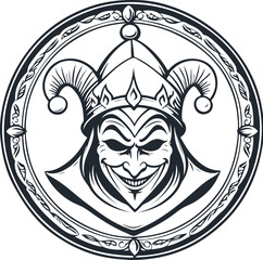 Medieval jester,  vector illustration