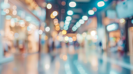 Abstract blur interior background or defocused shopping mall of department store for design in your work backdrop concept.