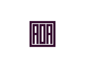 AOA logo design vector template