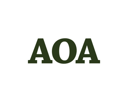 AOA logo design vector template