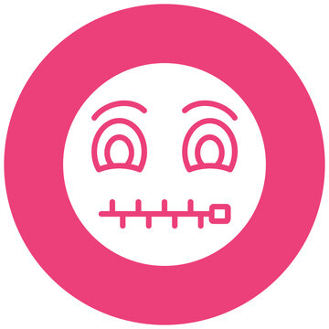 recommend clip art: Zipper Mouth Face Icon