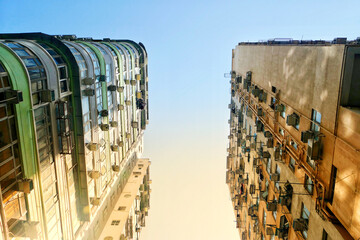 Modern apartment building in, Hong Kong - obrazy, fototapety, plakaty