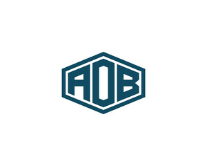 AOB logo design vector template