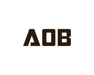 AOB logo design vector template