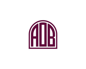 AOB logo design vector template