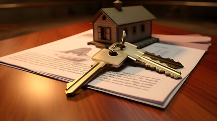 A set of keys resting on a mortgage loan approval letter, indicating readiness to move into a new home.