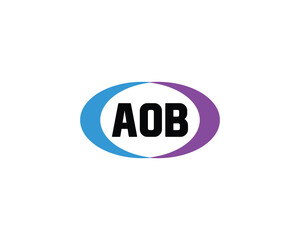 AOB logo design vector template