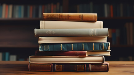 Books background, can be used to depict education, knowledge, learning or library themes
