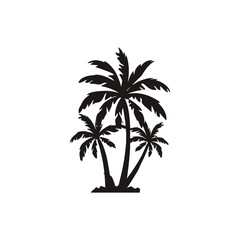 Fototapeta premium Tropical Palm Tree vector silhouette