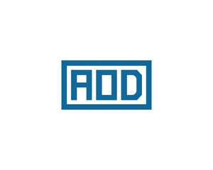 AOD logo design vector template