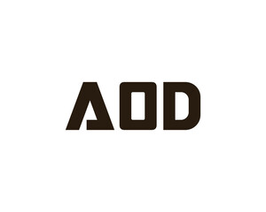 AOD logo design vector template