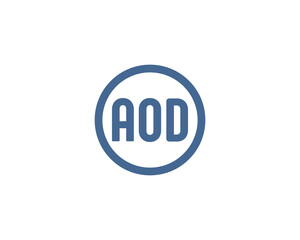 AOD logo design vector template