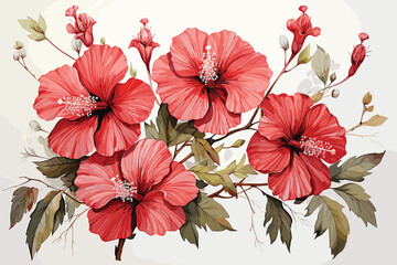 Watercolor Painting Flower Clipart design