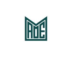 AOE logo design vector template