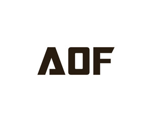 AOF logo design vector template