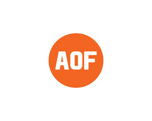AOF logo design vector template