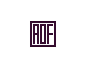 AOF logo design vector template
