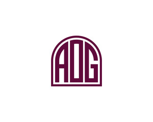 AOG logo design vector template