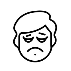 Fototapeta premium Sad face, face sad, sad, face, sad facial expression, sad facial expression, conveying emotions of melancholy and sorrow.