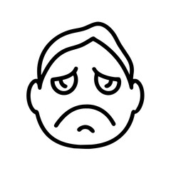 Fototapeta premium Sad face, face sad, sad, face, sad facial expression, sad facial expression, conveying emotions of melancholy and sorrow.