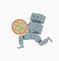 Robot Delivering Pizza