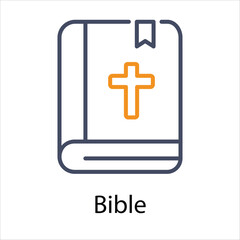 Bible Icons vector, website, booking sites and mobile apps. Graphic contour logo for offers, commerce, ui ux and other design needs. Vector isolated stock illustration
