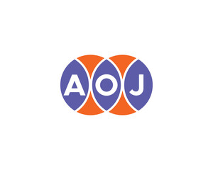 AOJ Logo design vector template