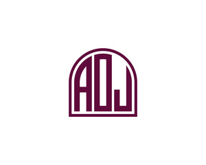 AOJ Logo design vector template