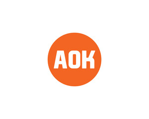 AOK Logo design vector template