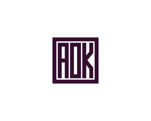 AOK Logo design vector template