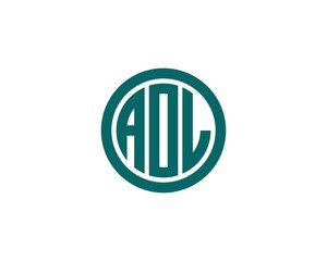 AOL logo design vector template
