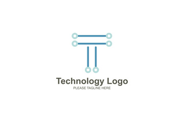 Technology minimalist logo for company